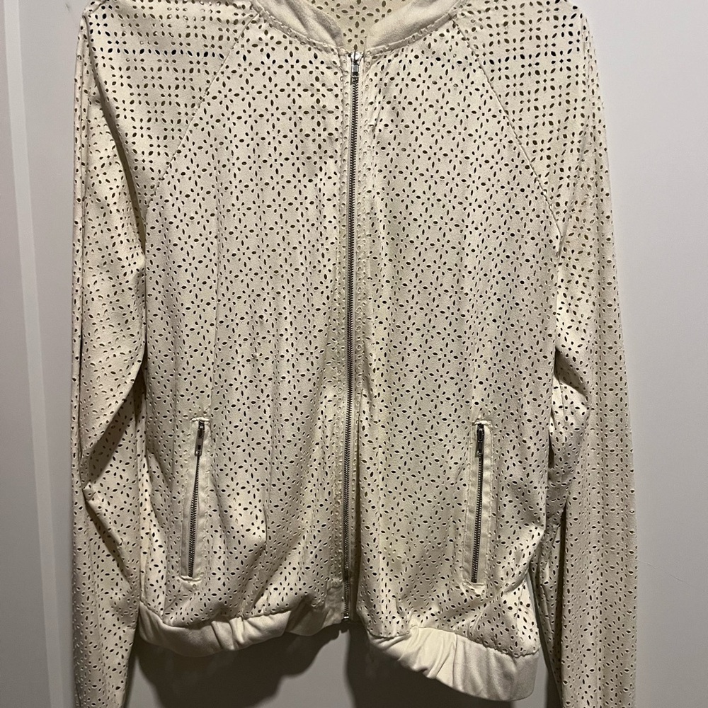 Thread & Supply Cream Bomber Jacket